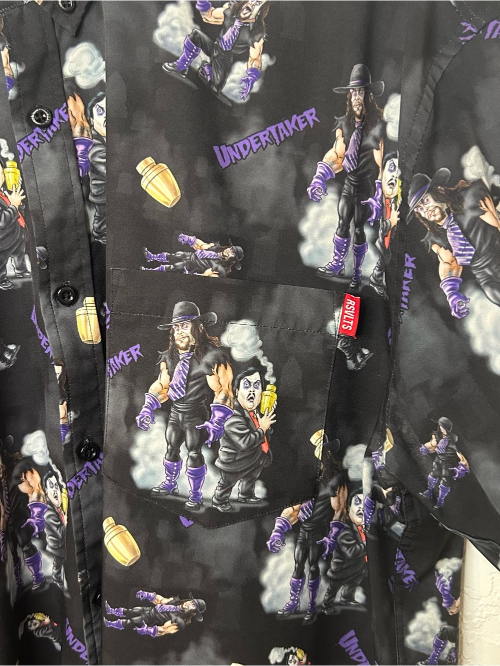 RSVLTS WWE The Undertaker & Paul Bearer KUNUFLEX short sleeve shirt Size 2XL - Picture 2 of 4